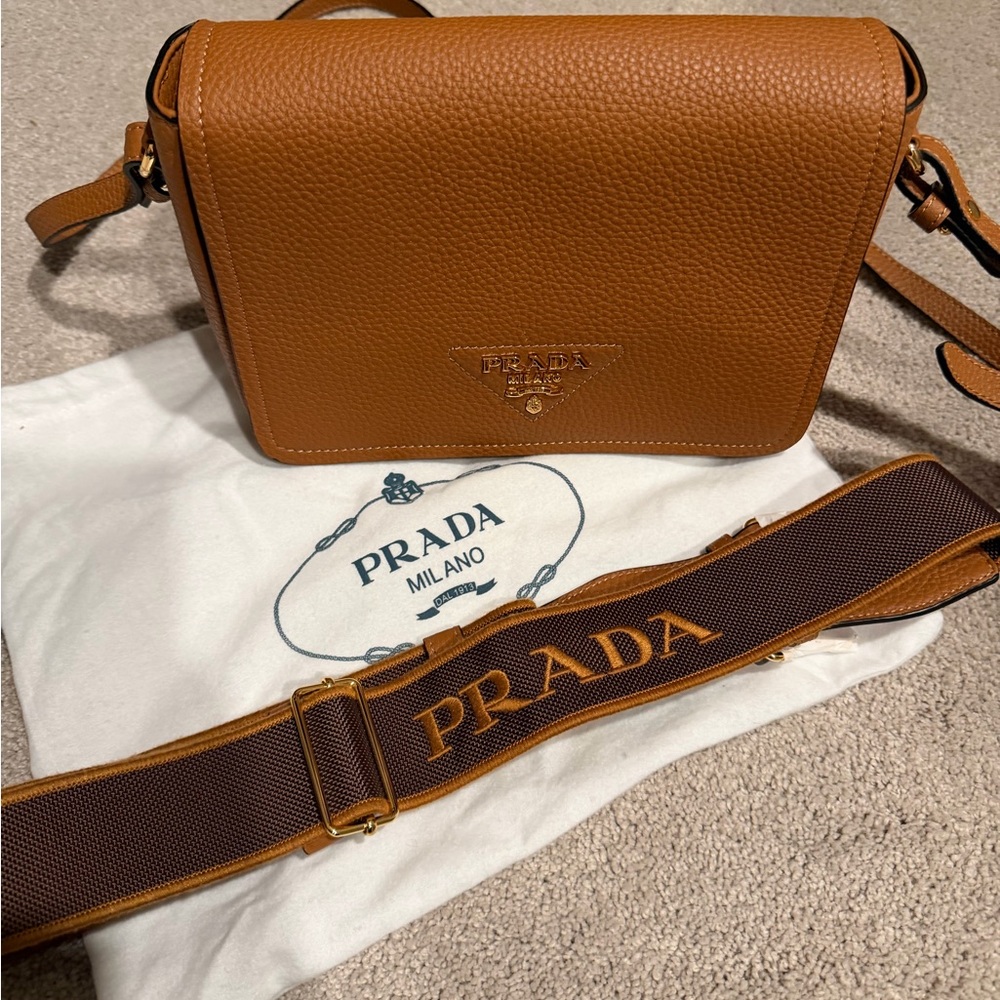 Prada Brown Leather Shoulder Bag
